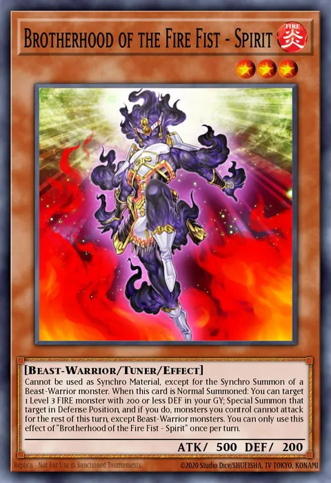 Brotherhood of the Fire Fist - Spirit trading card