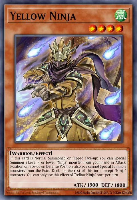 Yellow Ninja trading card