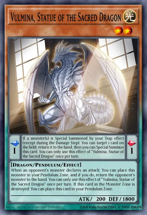 Vulmina, Statue of the Sacred Dragon trading card