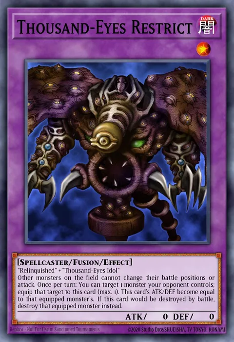 Thousand-Eyes Restrict trading card
