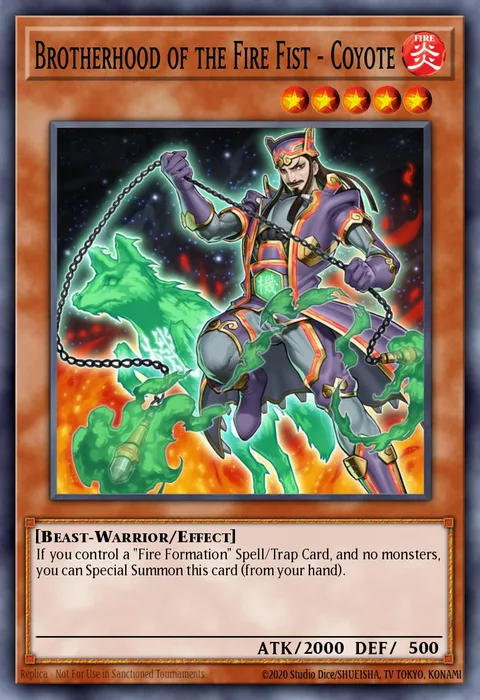 Brotherhood of the Fire Fist - Coyote trading card