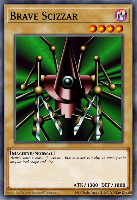 Brave Scizzar trading card