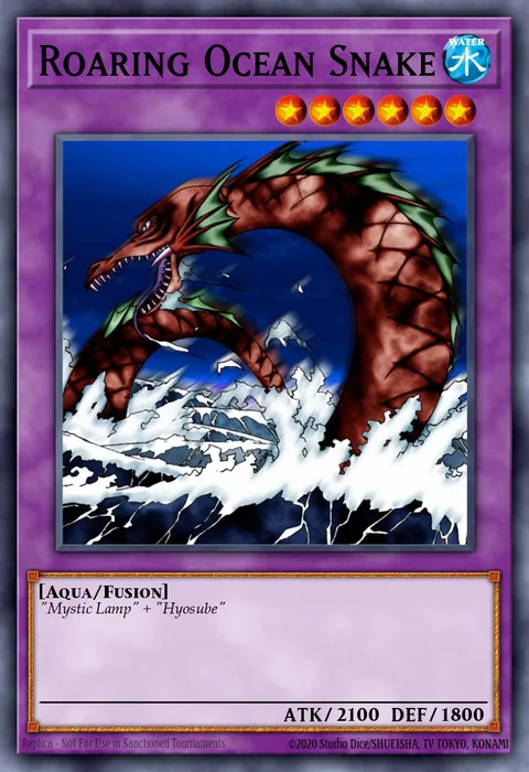 Roaring Ocean Snake trading card
