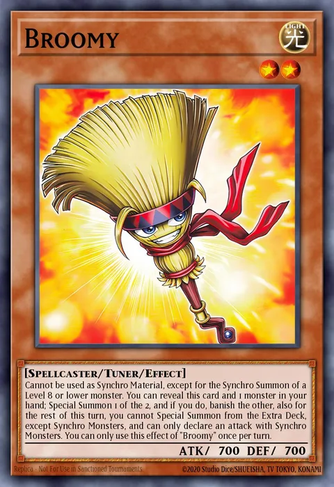 Broomy trading card