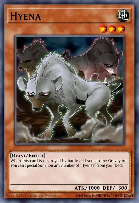 Hyena trading card
