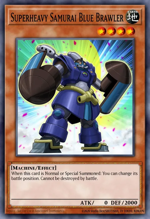 Superheavy Samurai Blue Brawler trading card