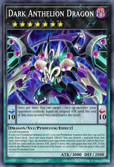 Dark Anthelion Dragon trading card