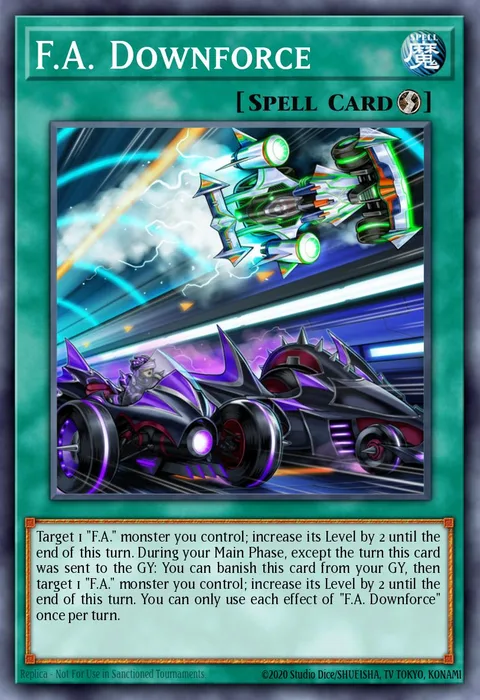 F.A. Downforce trading card