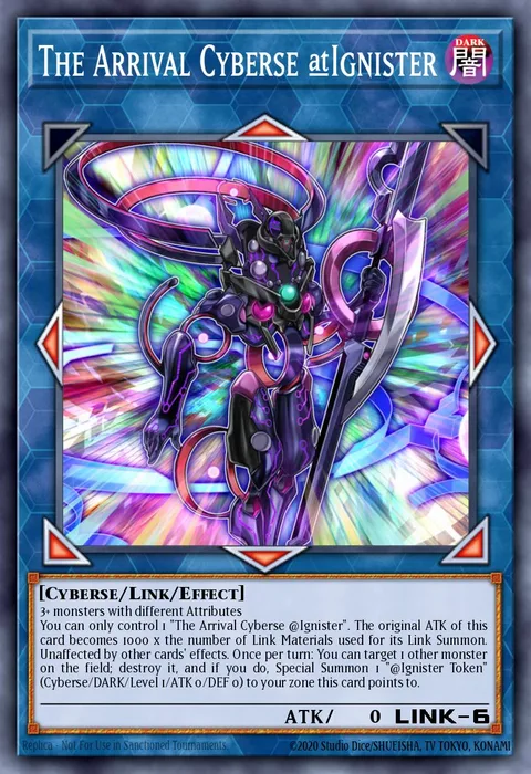 The Arrival Cyberse @Ignister trading card