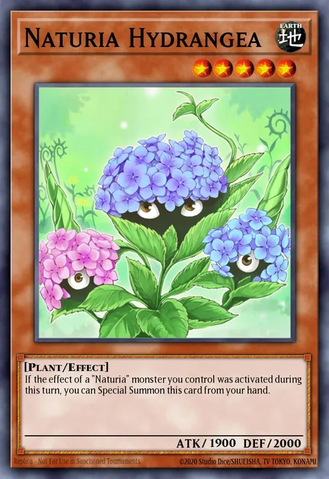 Naturia Hydrangea trading card