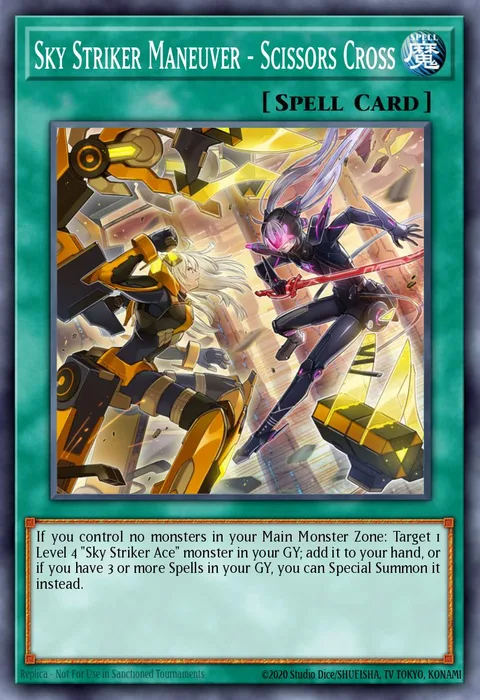 Sky Striker Maneuver - Scissors Cross trading card