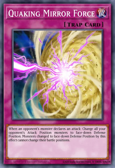 Quaking Mirror Force trading card