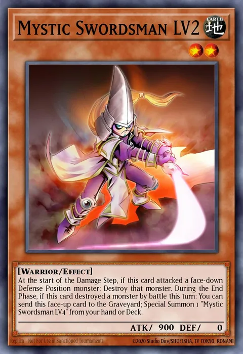 Mystic Swordsman LV2 trading card