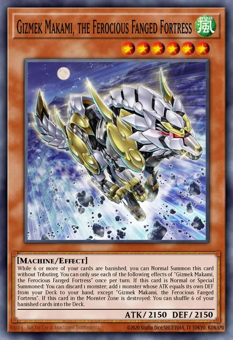 Gizmek Makami, the Ferocious Fanged Fortress trading card
