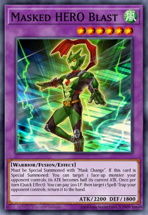 Masked HERO Blast trading card