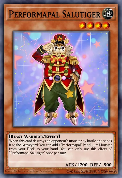 Performapal Salutiger trading card