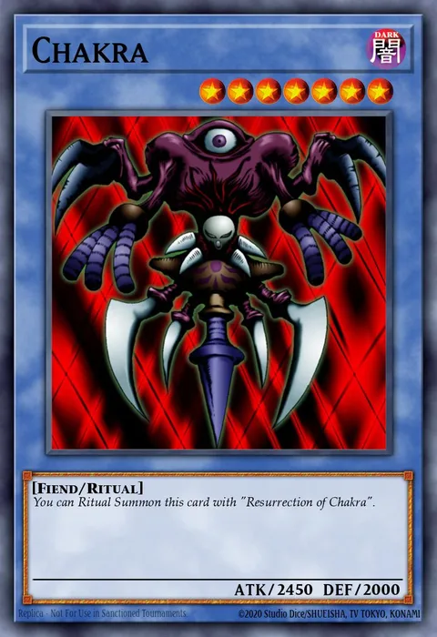 Chakra trading card