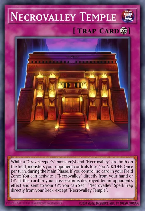 Necrovalley Temple trading card