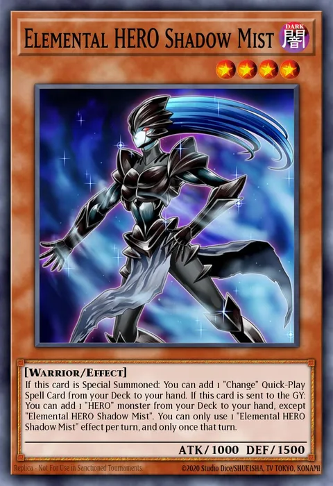 Elemental HERO Shadow Mist trading card
