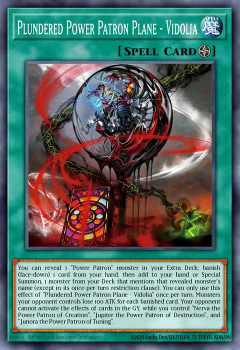 Plundered Power Patron Plane - Vidolia trading card