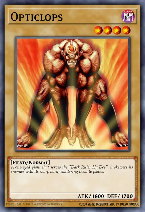 Opticlops trading card