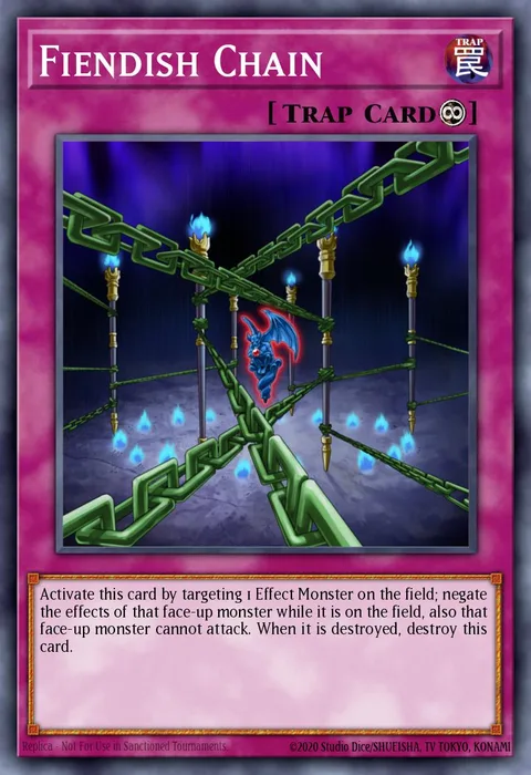 Fiendish Chain trading card