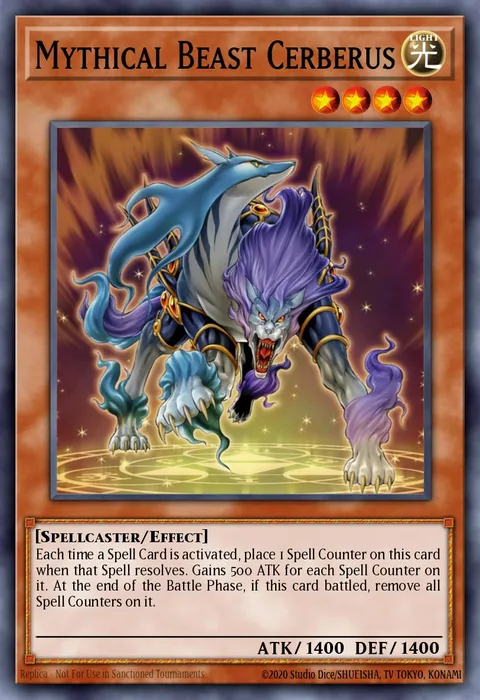Mythical Beast Cerberus trading card