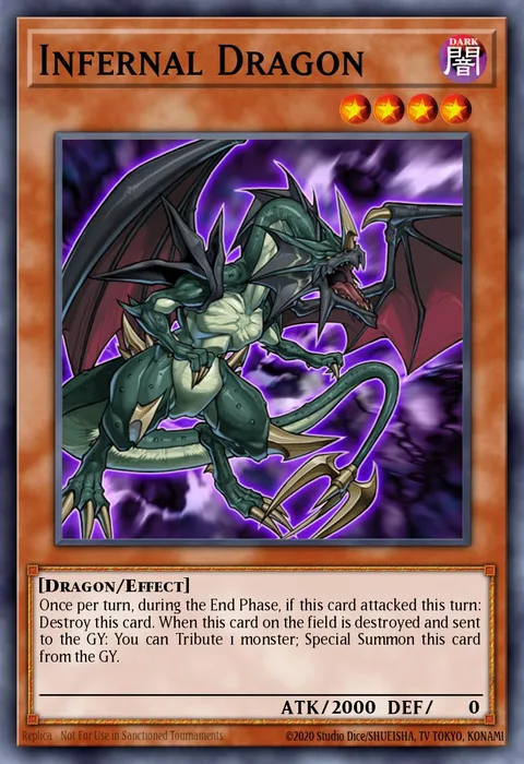 Infernal Dragon trading card