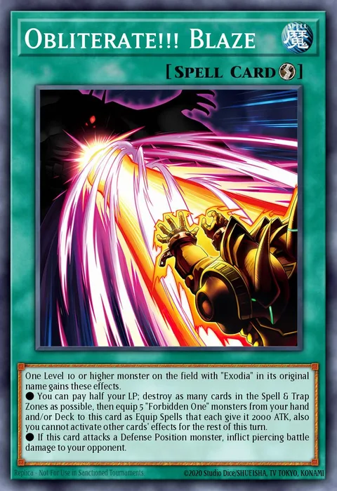 Obliterate!!! Blaze trading card