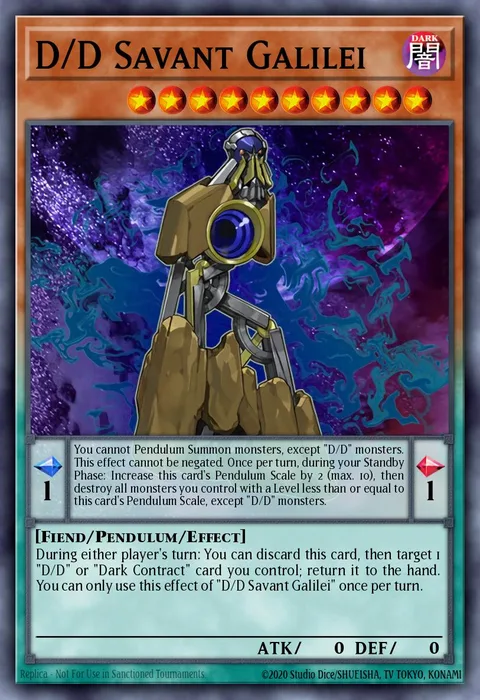 D/D Savant Galilei trading card