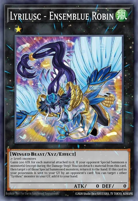 Lyrilusc - Ensemblue Robin trading card