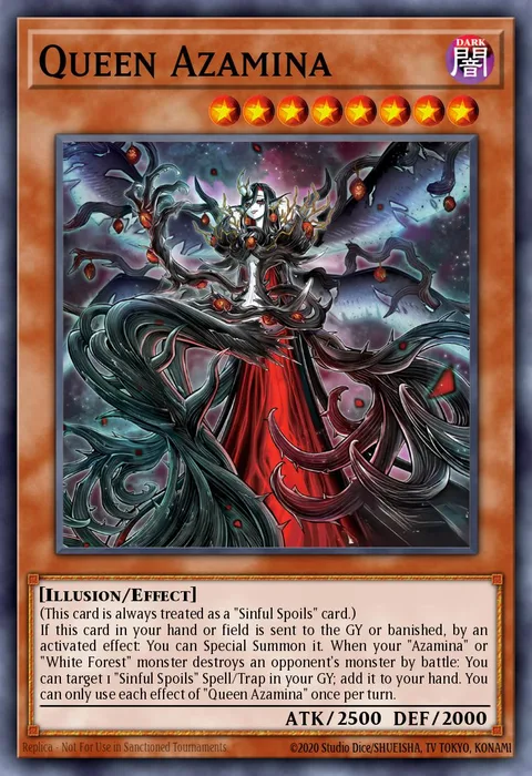 Queen Azamina trading card