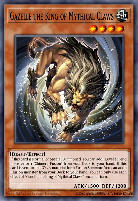 Gazelle the King of Mythical Claws trading card