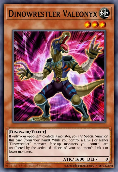 Dinowrestler Valeonyx trading card
