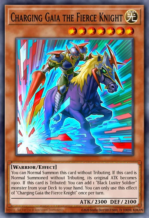 Charging Gaia the Fierce Knight trading card