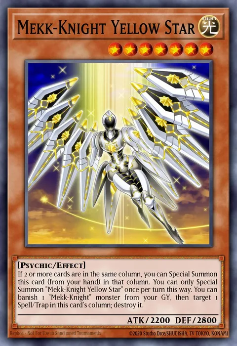 Mekk-Knight Yellow Star trading card