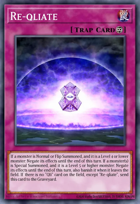 Re-qliate trading card