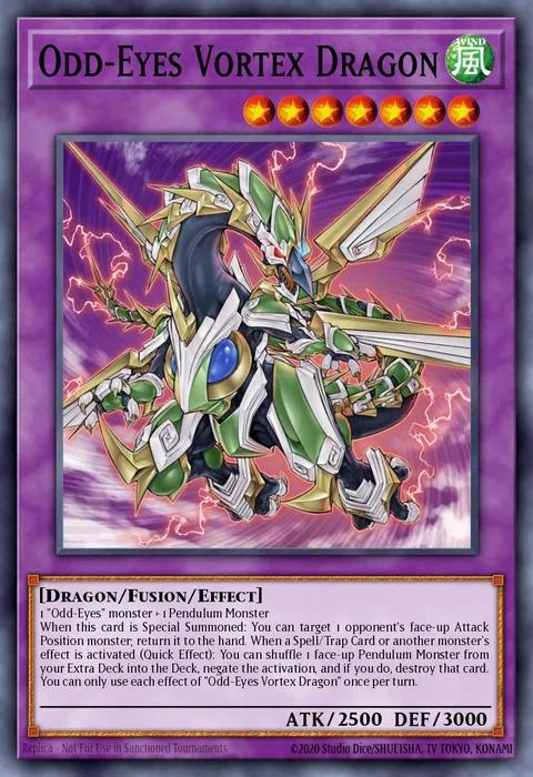 Odd-Eyes Vortex Dragon trading card