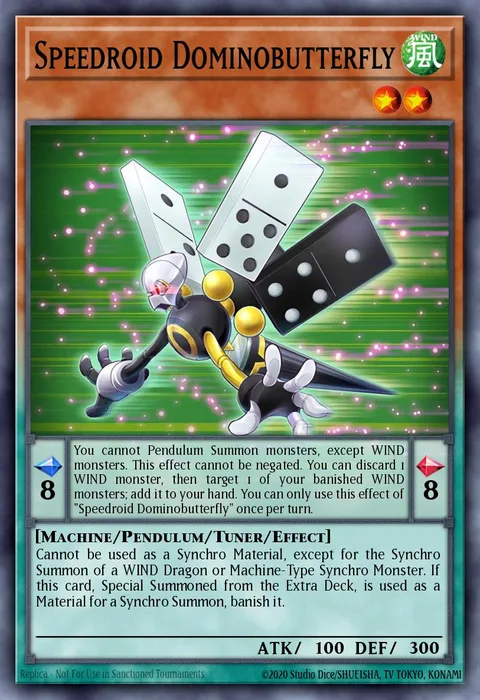 Speedroid Dominobutterfly trading card