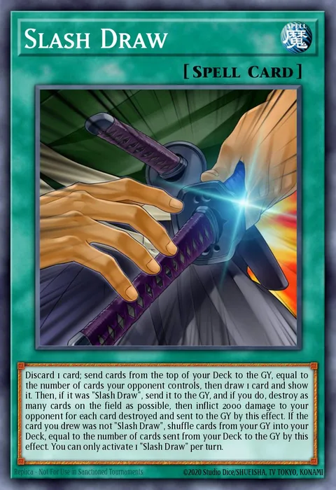 Slash Draw trading card