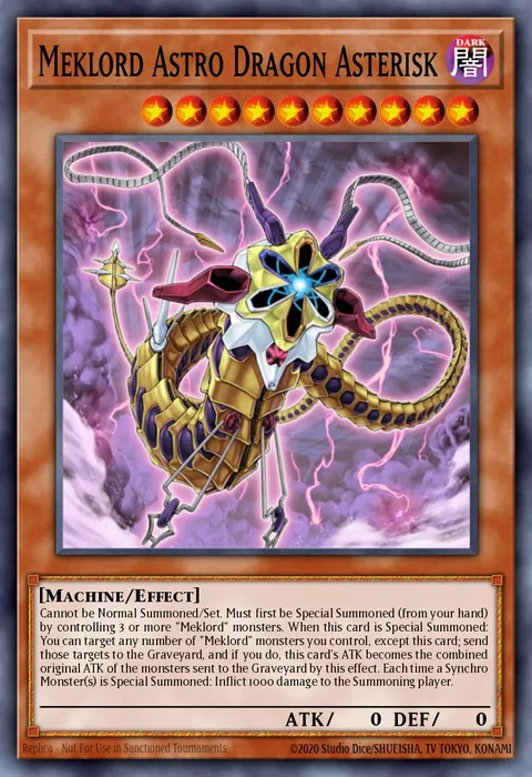 Meklord Astro Dragon Asterisk trading card