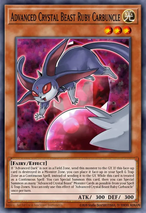 Advanced Crystal Beast Ruby Carbuncle trading card