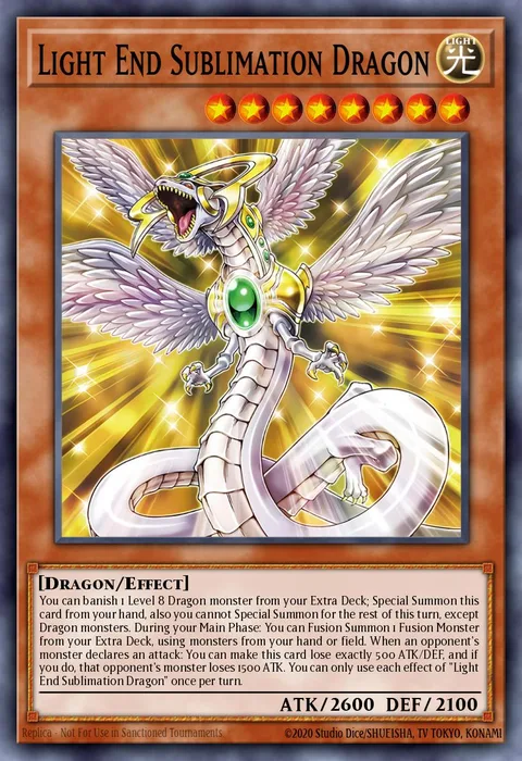 Light End Sublimation Dragon trading card