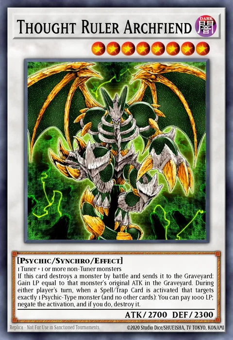 Thought Ruler Archfiend trading card