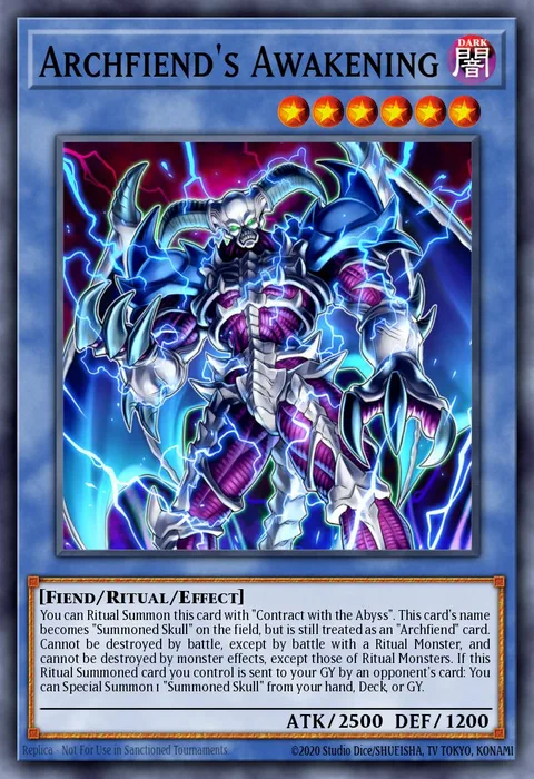 Archfiend's Awakening trading card