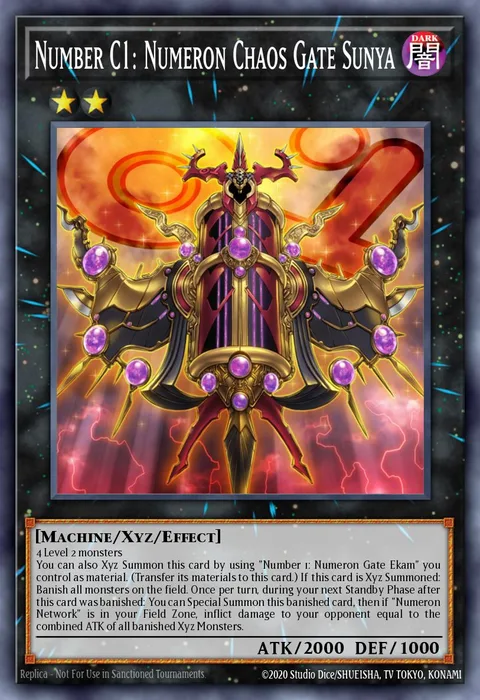 Number C1: Numeron Chaos Gate Sunya trading card