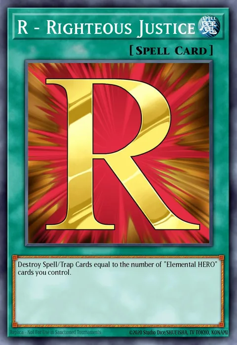 R - Righteous Justice trading card