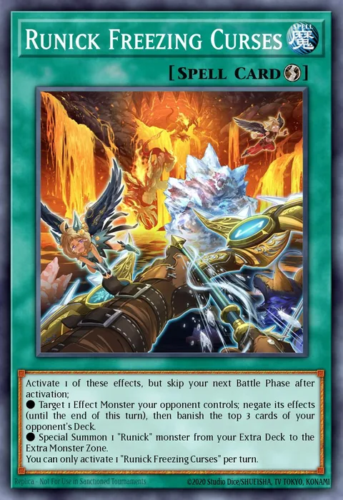 Runick Freezing Curses trading card