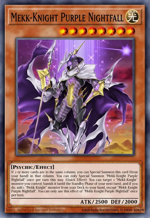 Mekk-Knight Purple Nightfall trading card