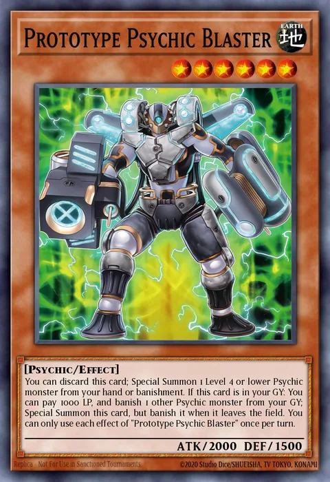 Prototype Psychic Blaster trading card